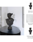 Bronze Grecian Bust Sculpture - Cloth + Cabin