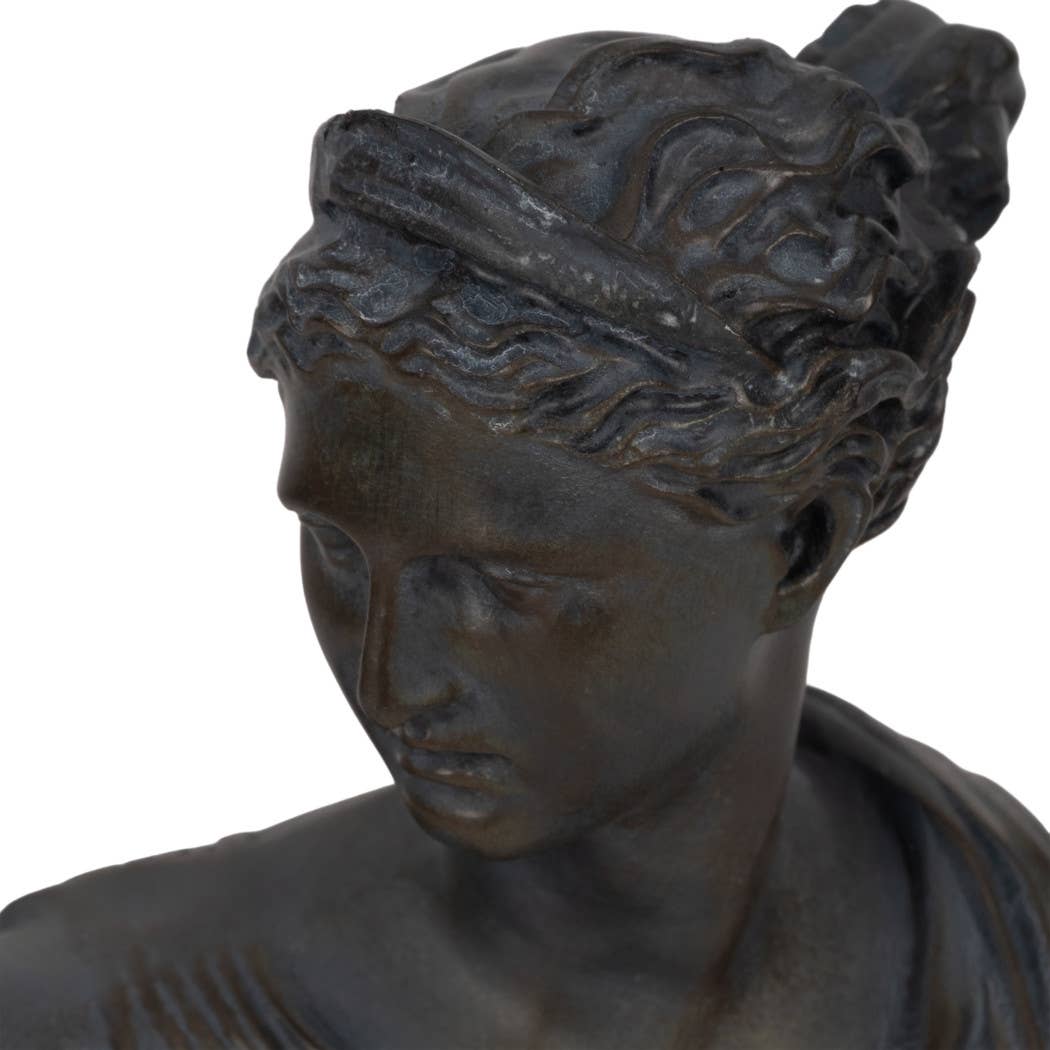 Bronze Grecian Bust Sculpture - Cloth + Cabin
