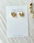 Gold Textured Huggie Hoops - Cloth + Cabin
