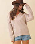 Tamara Oversized V-Neck Sweater - Cloth + Cabin