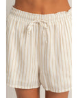Makaila Striped Drawstring Shorts - Cloth + Cabin