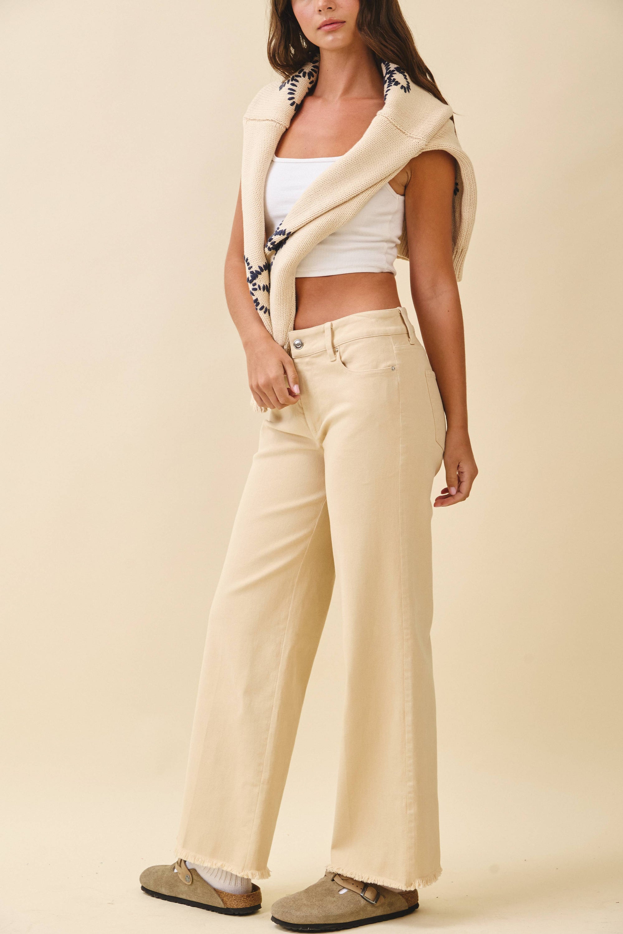 Natalie Wide Leg Denim Pants - Cloth + Cabin