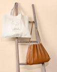 Carrie Tan Pleated Vegan Shoulder Bag