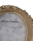 Gold Polyresin Oval Rosette Border Photo Frame - Cloth + Cabin