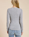 Madeleine Ribbed Long Sleeve Top - Cloth + Cabin