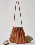 Carrie Saddle Pleated Vegan Shoulder Bag - Cloth + Cabin