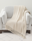 Faux Cashmere Soft 50"x60" Throw Blanket - Ivory