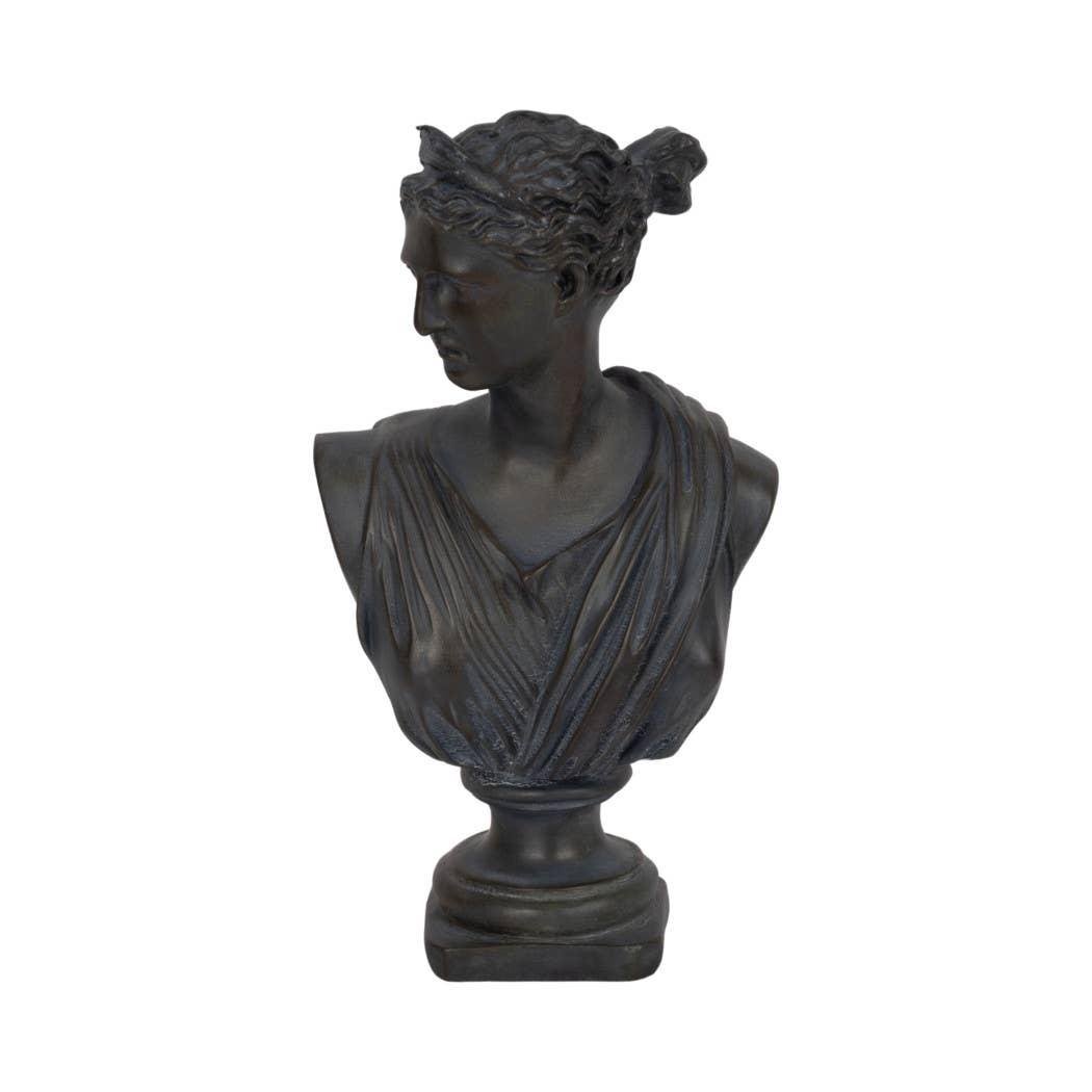Bronze Grecian Bust Sculpture - Cloth + Cabin