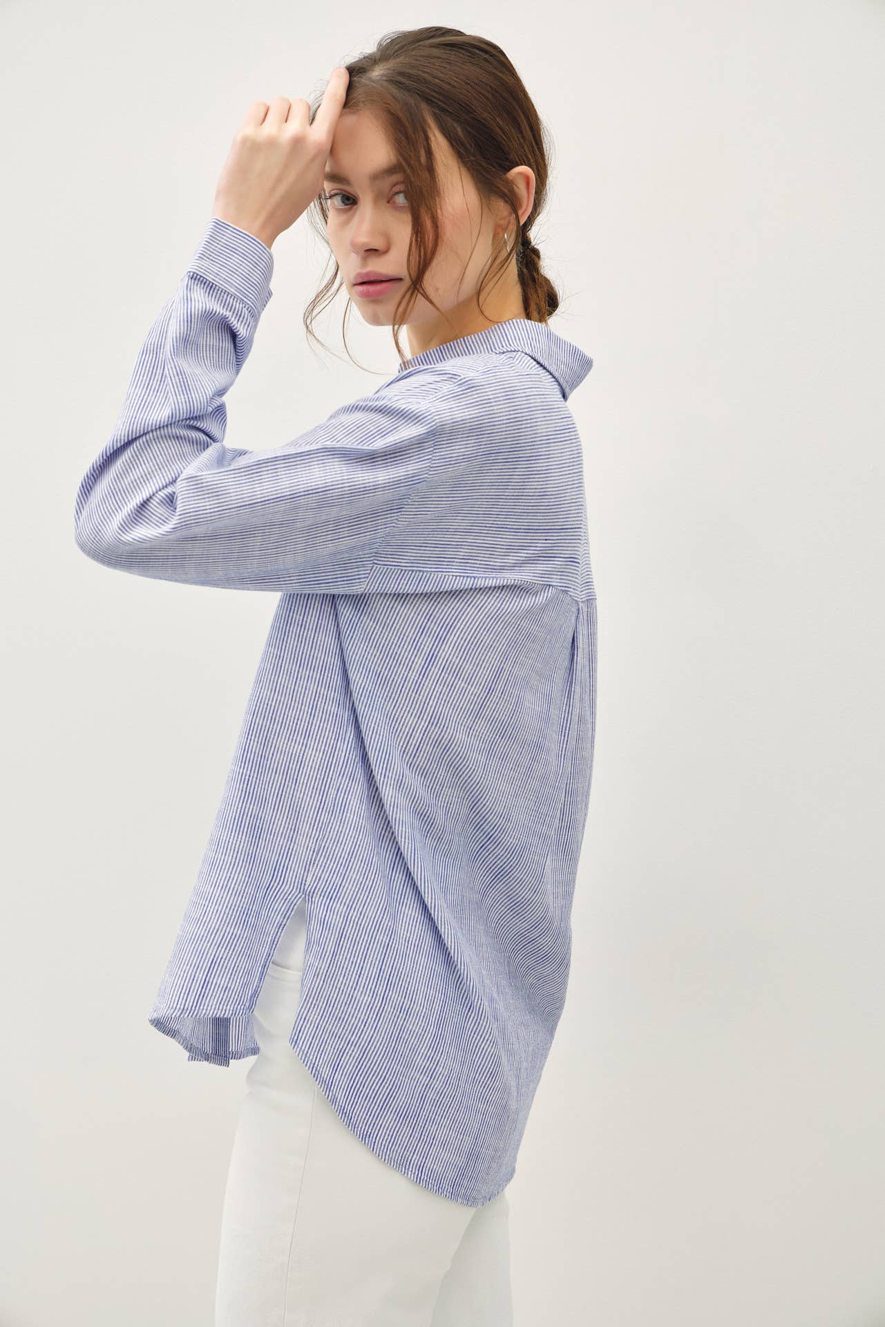Aleah Pinstripe Button Down Shirt - Cloth + Cabin