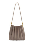 Carrie Mushroom Pleated Vegan Shoulder Bag