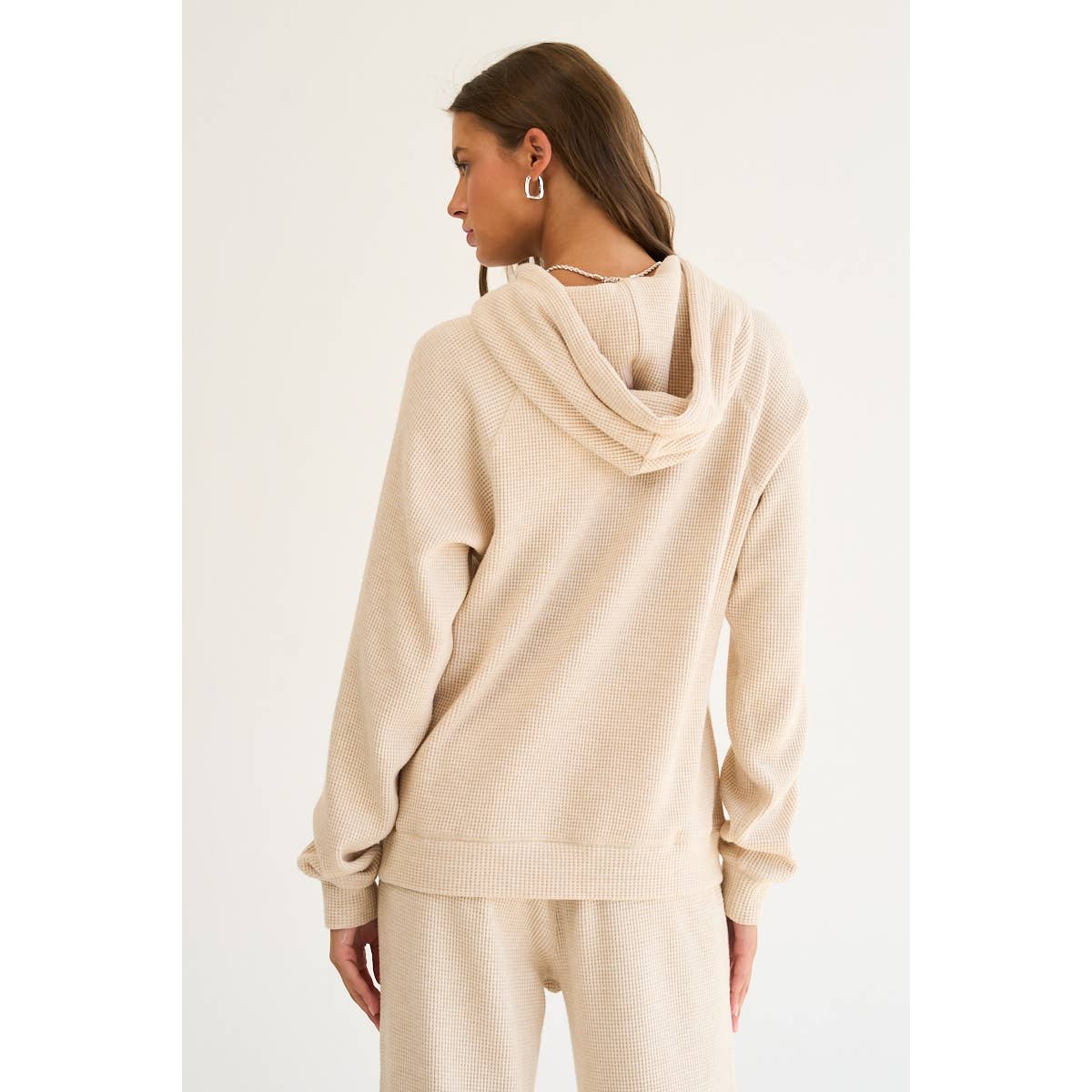 Tiara Cozy Waffle Knit Hoodie - Cloth + Cabin