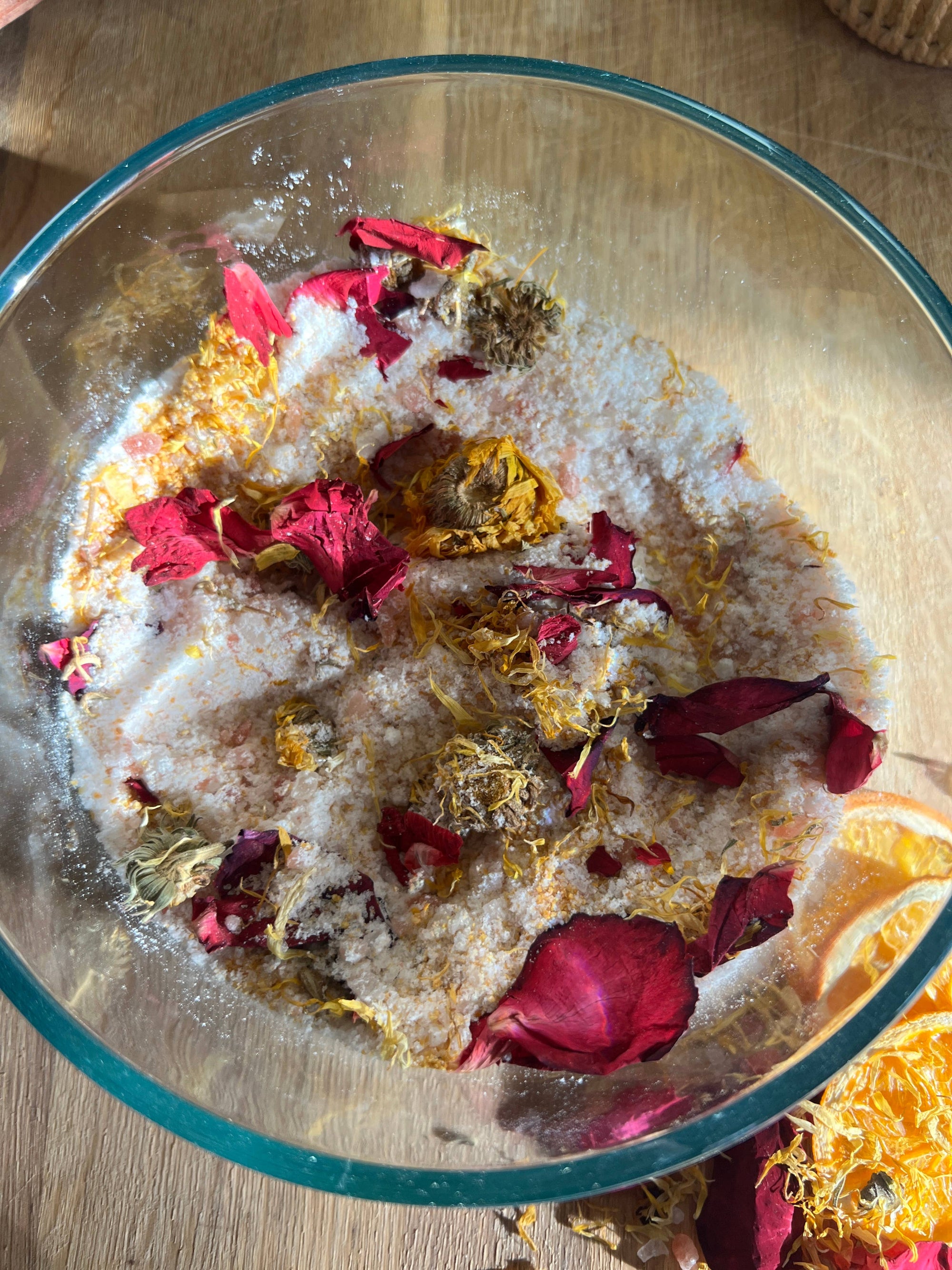 Love Struck - Calendula, Rose, &amp; Orange Bath Salts - Cloth + Cabin