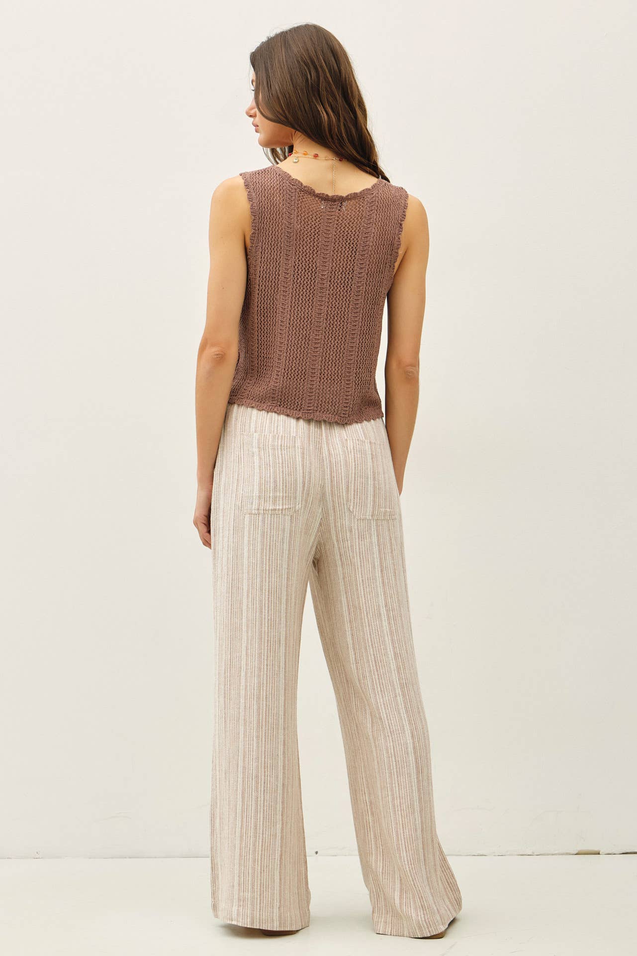 Kyra 29"  Striped Linen Pants - Cloth + Cabin