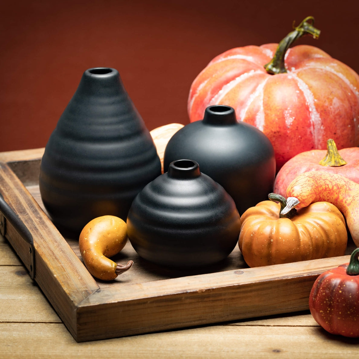 Ebony Compact Vase / Set of 3 - Cloth + Cabin