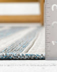 3x5 Ocean Blue Striped Indoor/Outdoor Rug