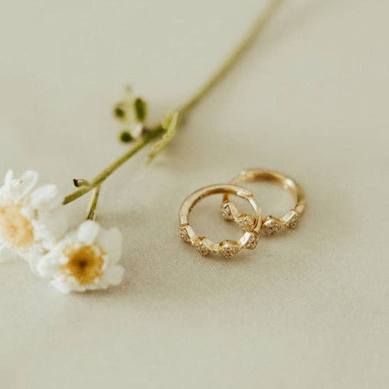 Alice Diamond Hoops - Cloth + Cabin