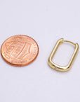 Oblong Huggie Hoop Earrings - Cloth + Cabin