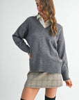 Tamara Oversized V-Neck Sweater - Cloth + Cabin