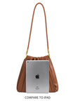 Carrie Saddle Pleated Vegan Shoulder Bag - Cloth + Cabin