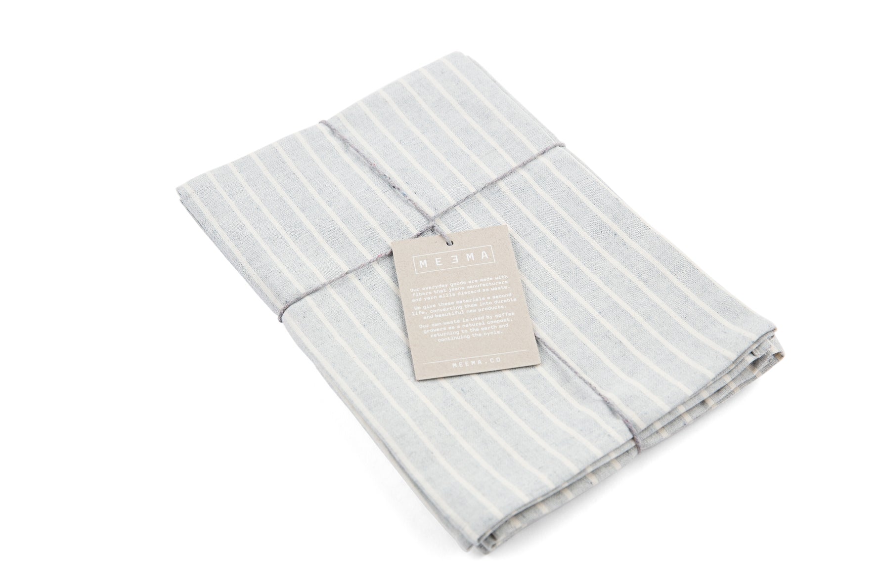 Grey Striped Cotton Napkins / Set of 4 - Cloth + Cabin