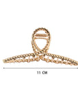 6-Pack Gold Tone Metal Hair Claws, Strong Hold_CWABE0199 - Cloth + Cabin