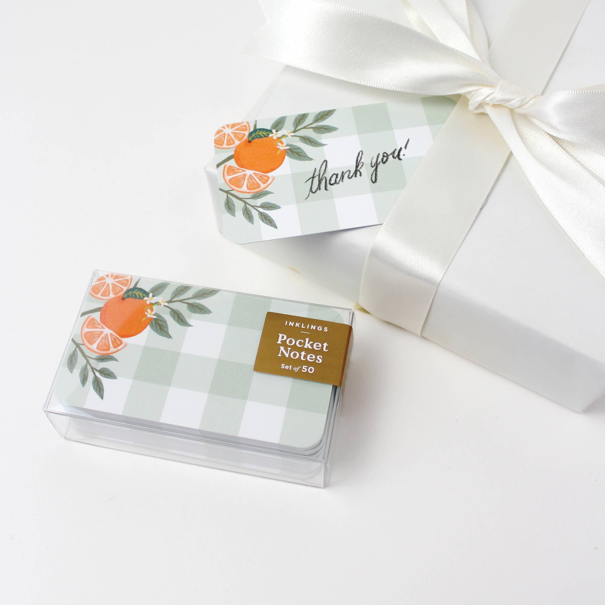 Orange Gingham Pocket Notes™ - Cloth + Cabin