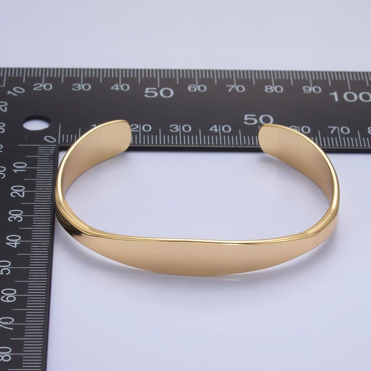 24K Gold Filled Minimalist Band Cuff Bracelet - Cloth + Cabin