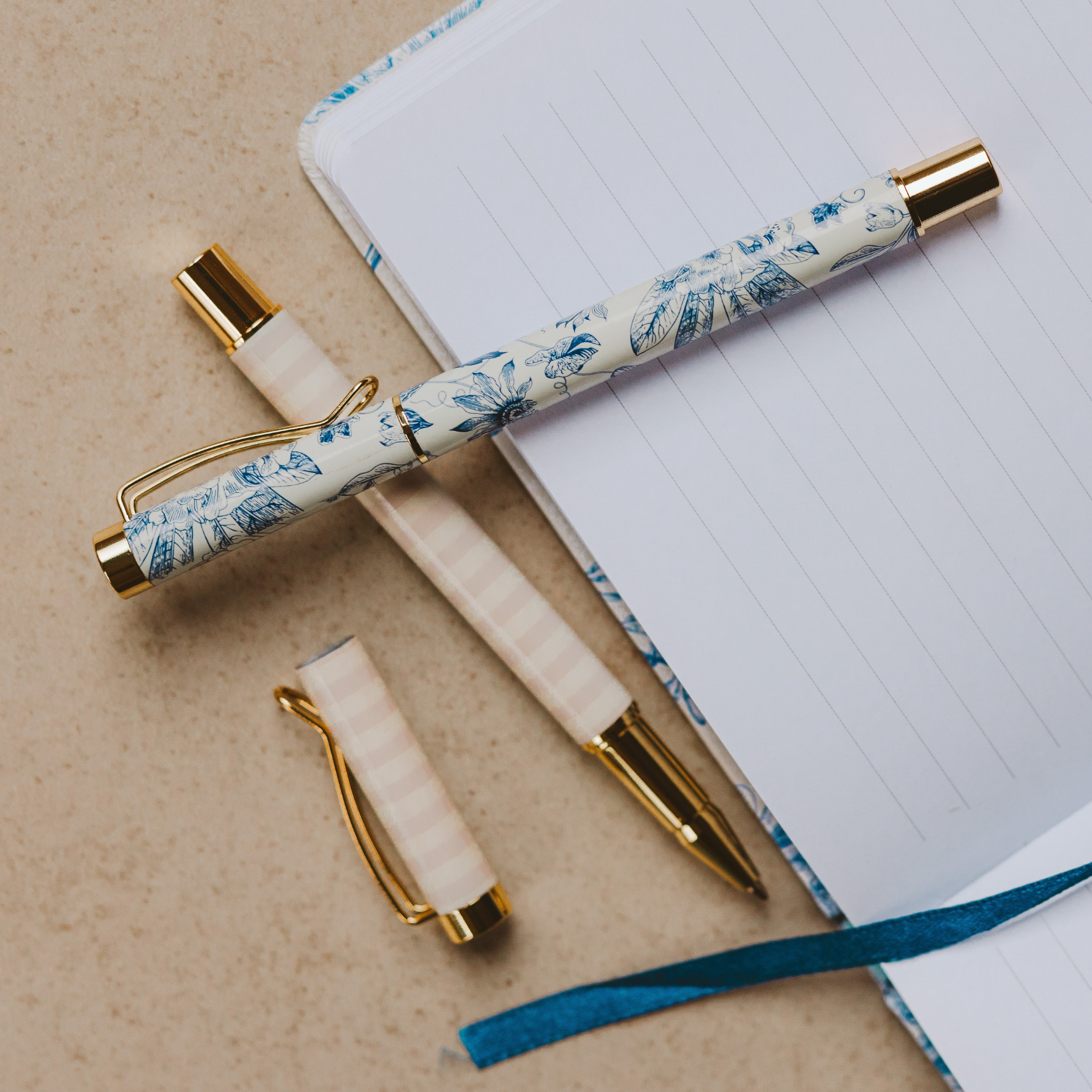 Blue Delft Metal Pen Set - Cloth + Cabin