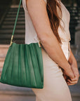 Carrie Ivory Pleated Vegan Shoulder Bag - Cloth + Cabin