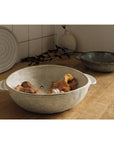 7 Inch Gray Stoneware Fruit Bowl - Cloth + Cabin
