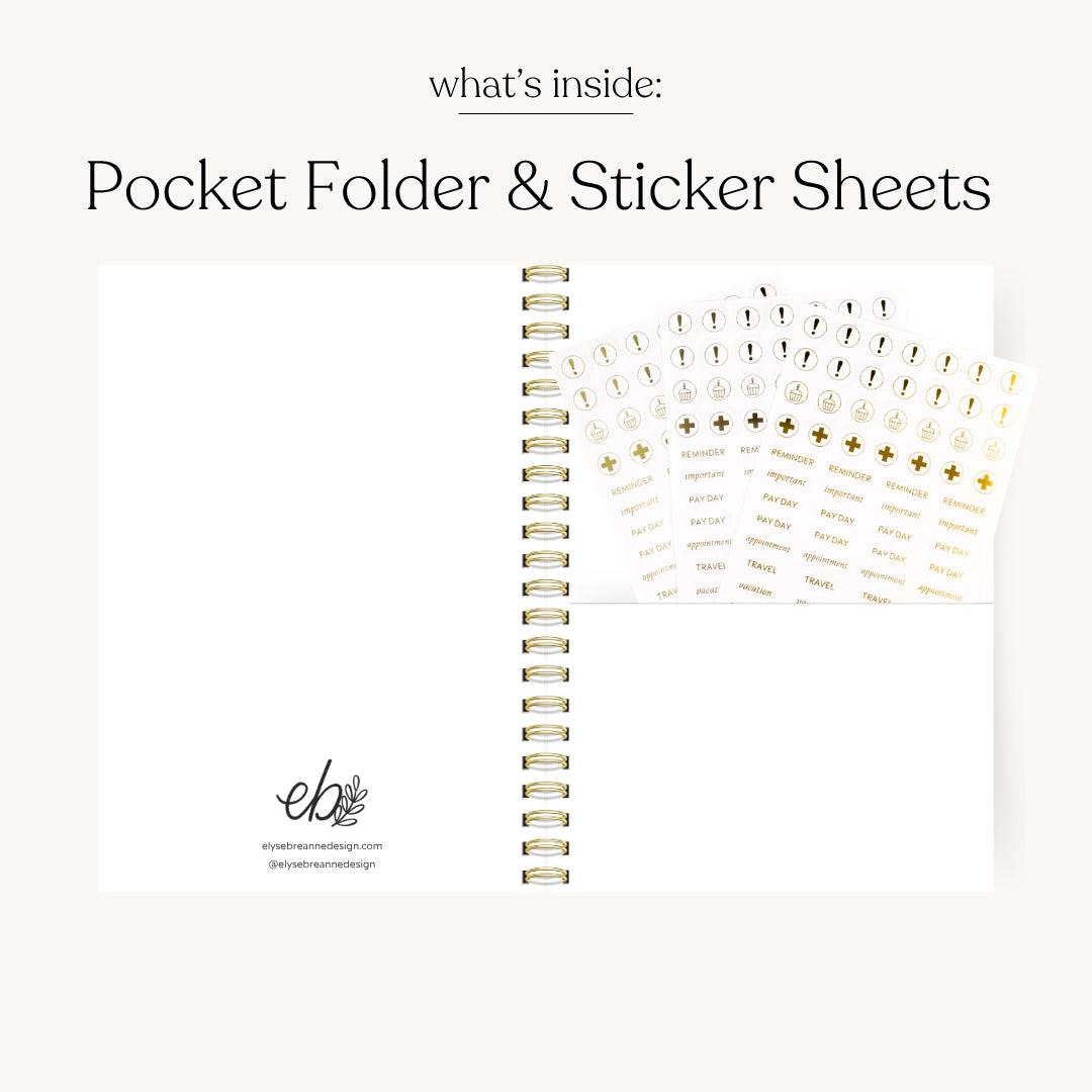 Blue Stripes Undated Planner - Cloth + Cabin