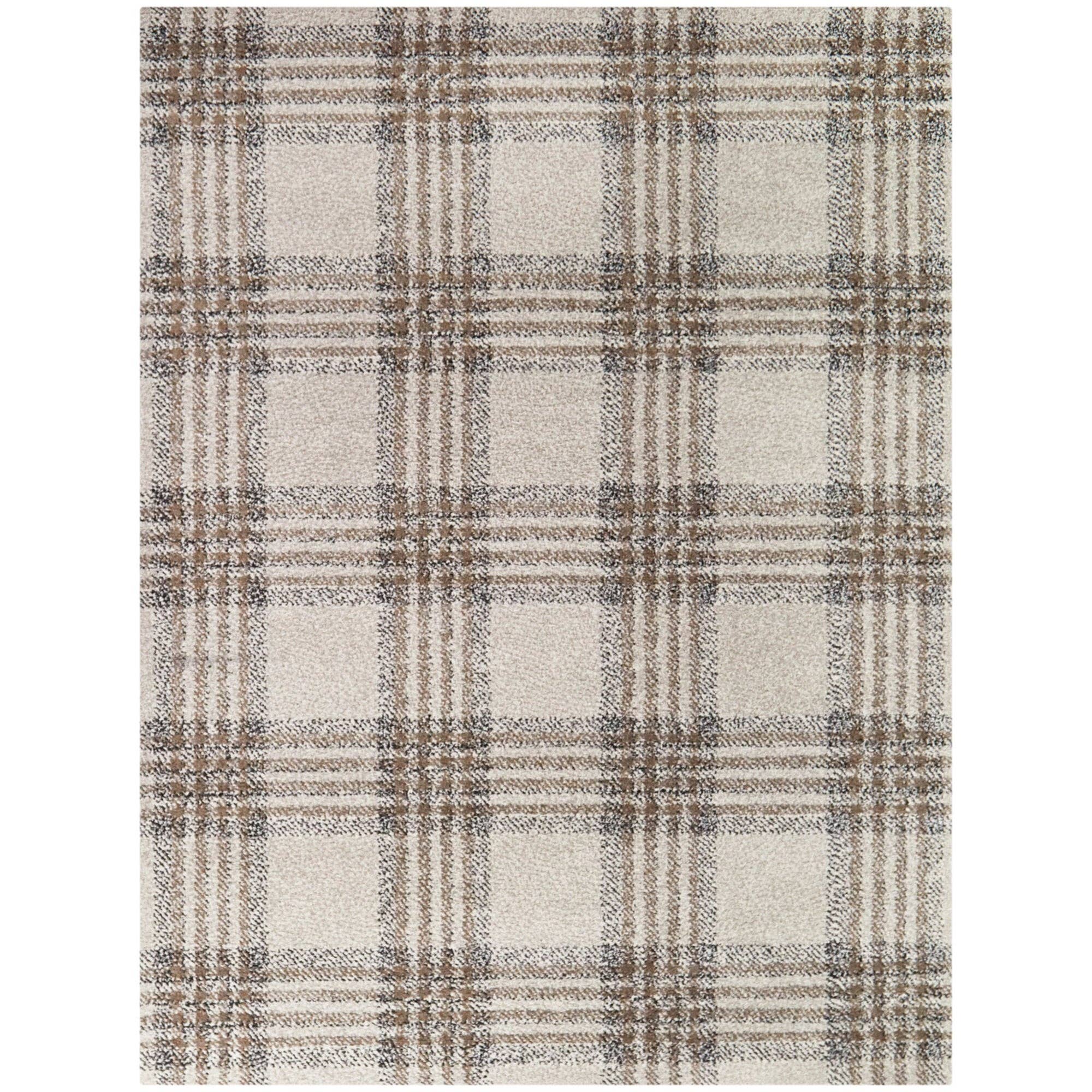Monte Classic Plaid Area Rug: Brown 60925-253 / 6' 7" x 9' - Cloth + Cabin