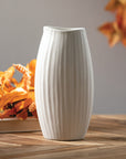 Cream Ceramic Modern Vase - Cloth + Cabin