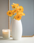 Cream Ceramic Modern Vase - Cloth + Cabin