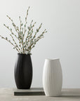 Cream Ceramic Modern Vase - Cloth + Cabin