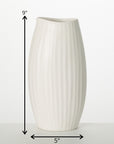 Cream Ceramic Modern Vase - Cloth + Cabin