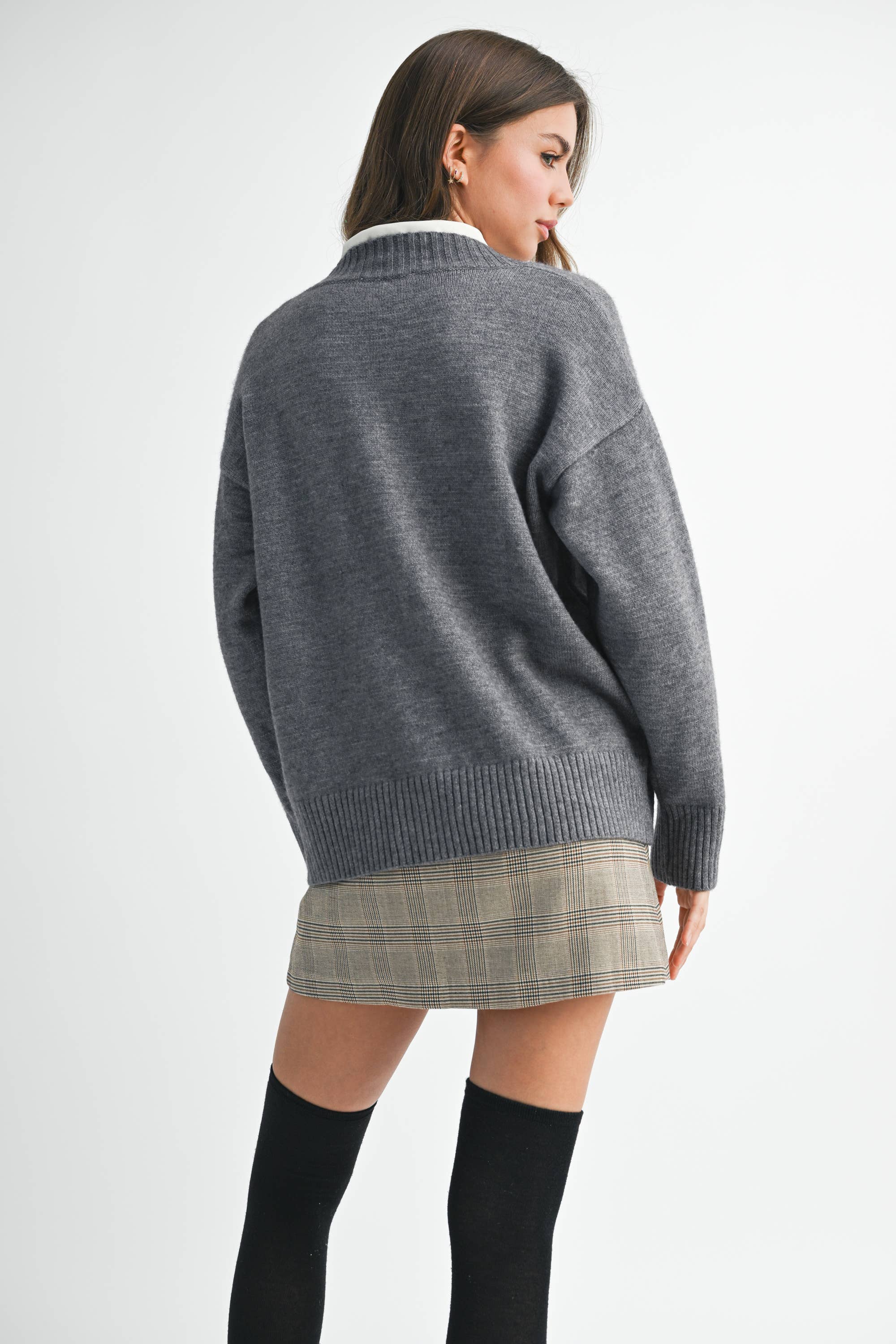 Tamara Oversized V-Neck Sweater - Cloth + Cabin