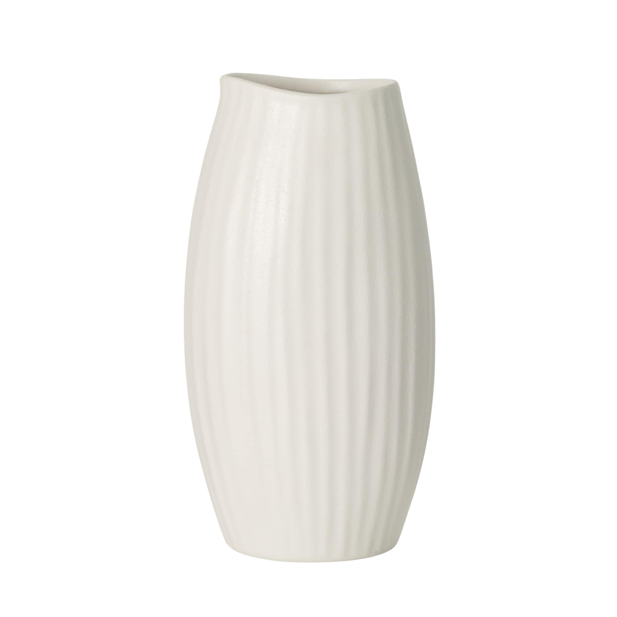 Cream Ceramic Modern Vase - Cloth + Cabin