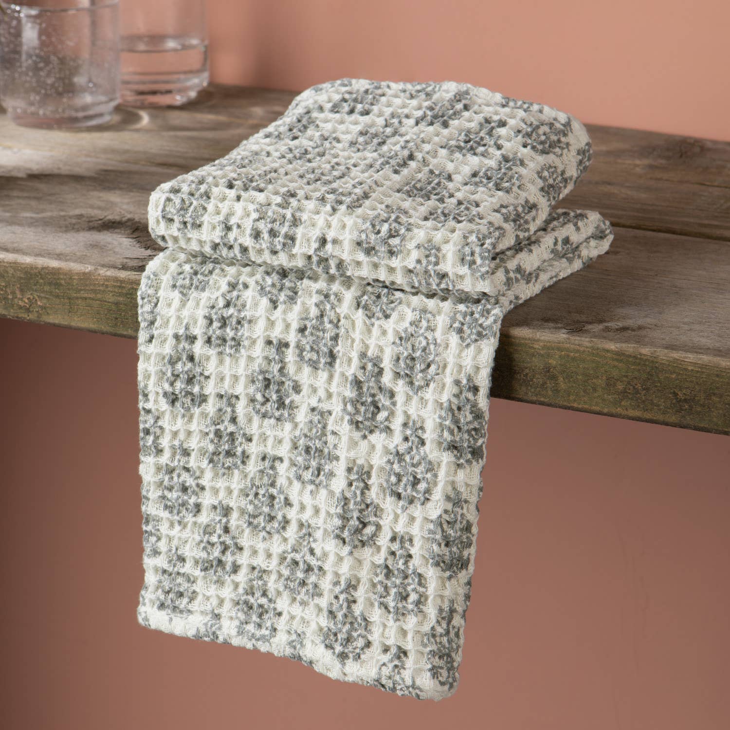 Blomma Block Print Dishtowel - Cloth + Cabin