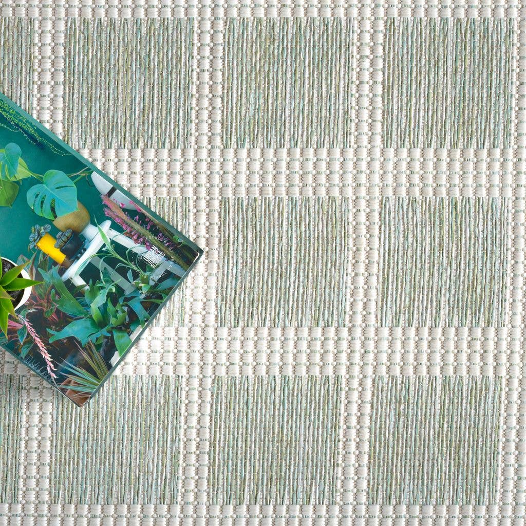 3x5 Ocean Gridscape Green Indoor/Outdoor Area Rug