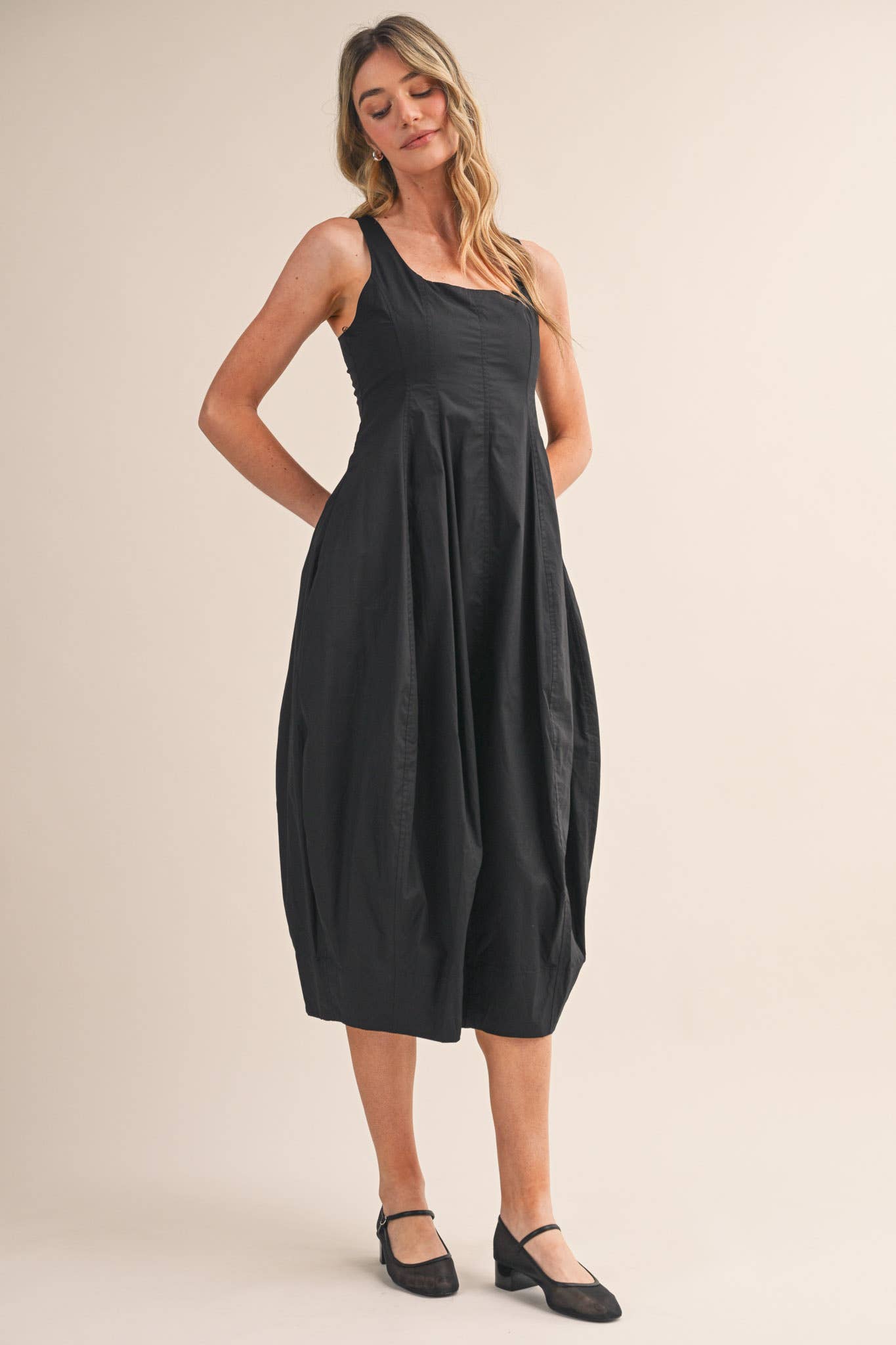 TULIP HEM MIDI DRESS MDR4596 - Cloth + Cabin