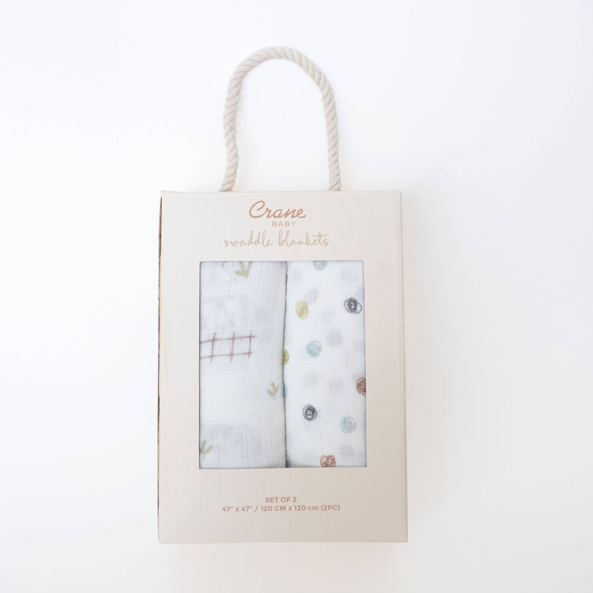 Charlie 2-pc. Farmhouse Tractor/Dot Swaddle Set