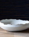 Gilded Organic Edge Shallow Bowl, 9.25" - Cloth + Cabin