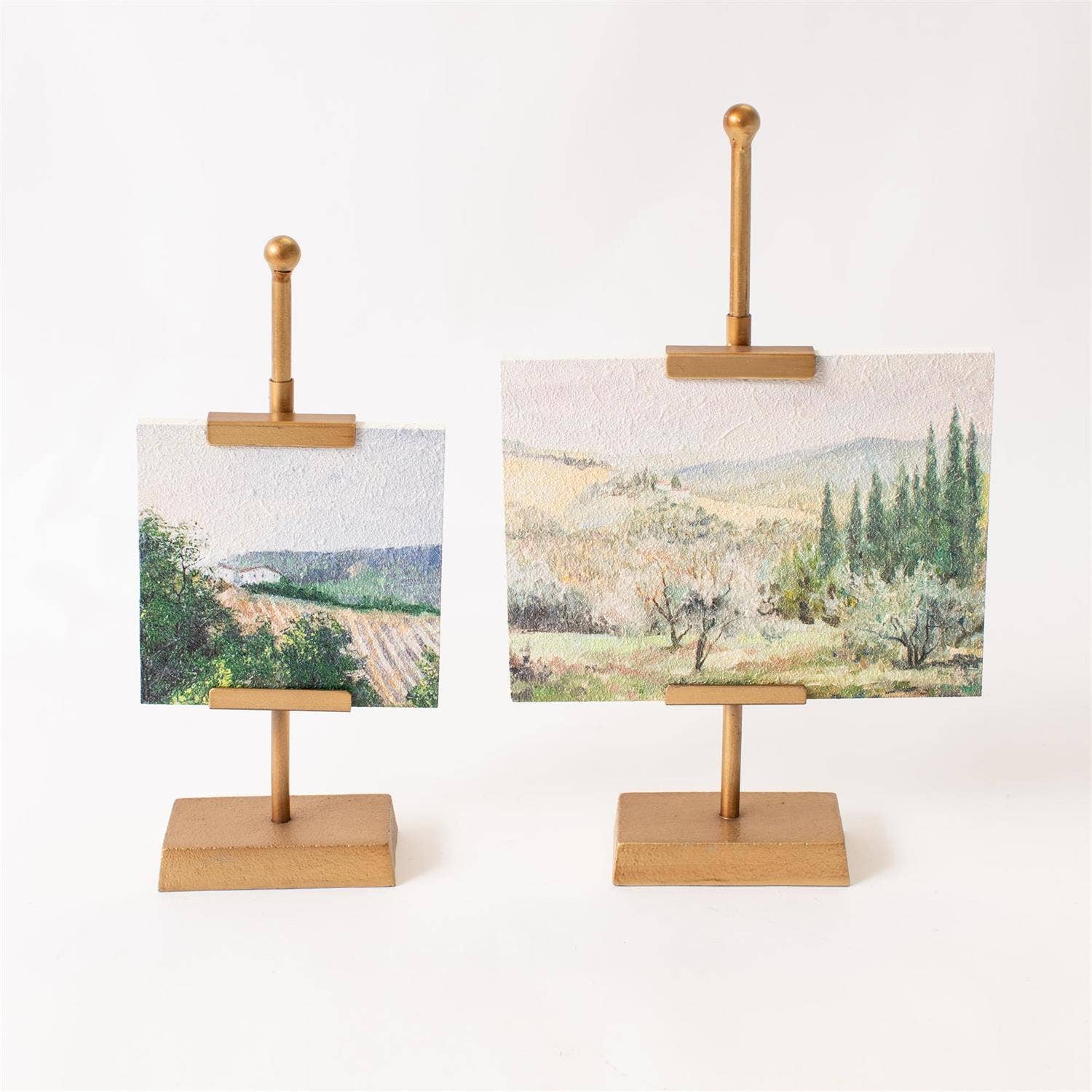 Mini Landscape Art on Gold Easel Stands - Cloth + Cabin
