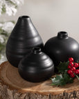 Ebony Compact Vase / Set of 3 - Cloth + Cabin