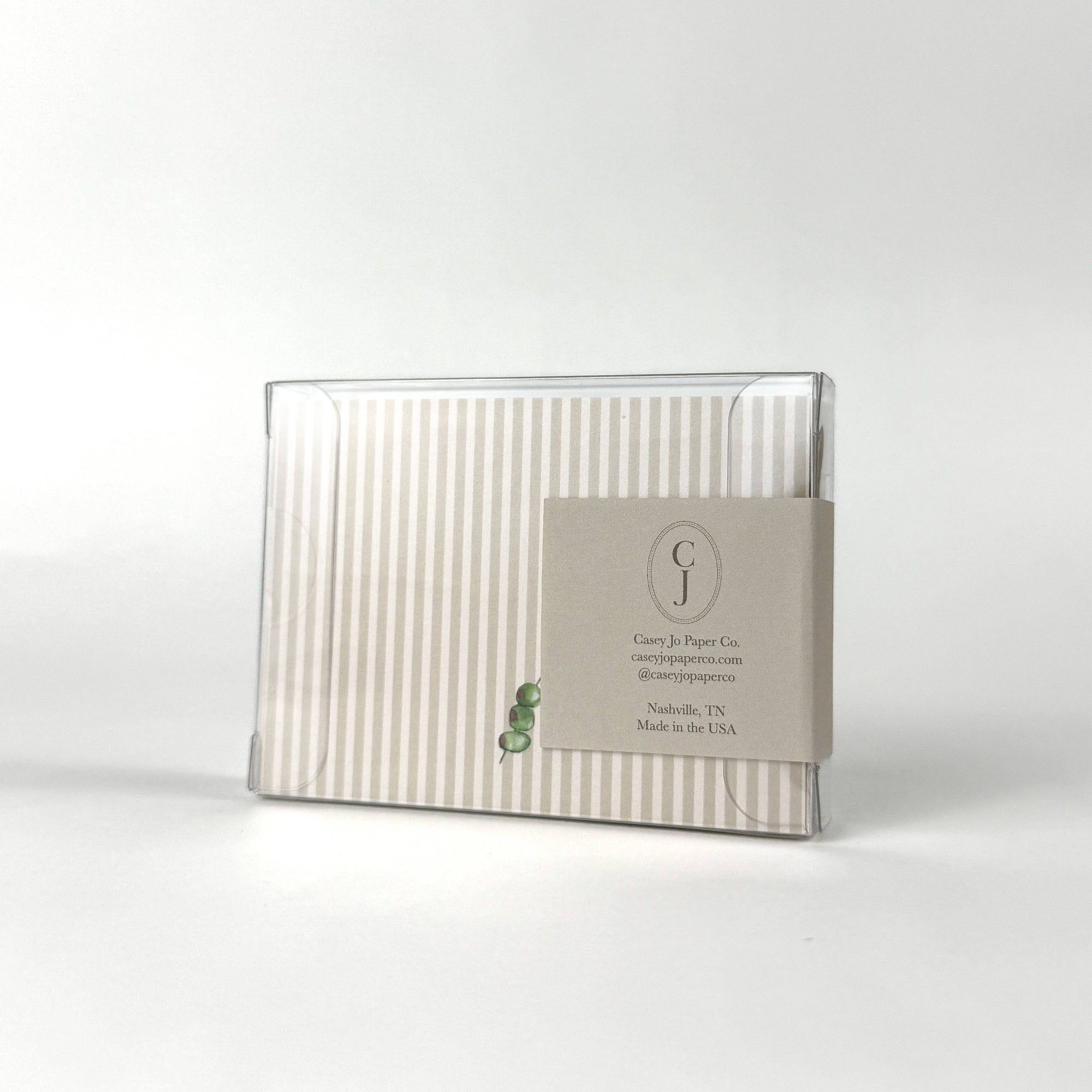 Olive Martini with Bow Notelets - Cloth + Cabin