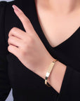 24K Gold Filled Minimalist Band Cuff Bracelet - Cloth + Cabin