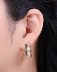 Chunky Striped Hoop Earrings