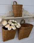 Hanging Chipwood Basket With Woven Handle