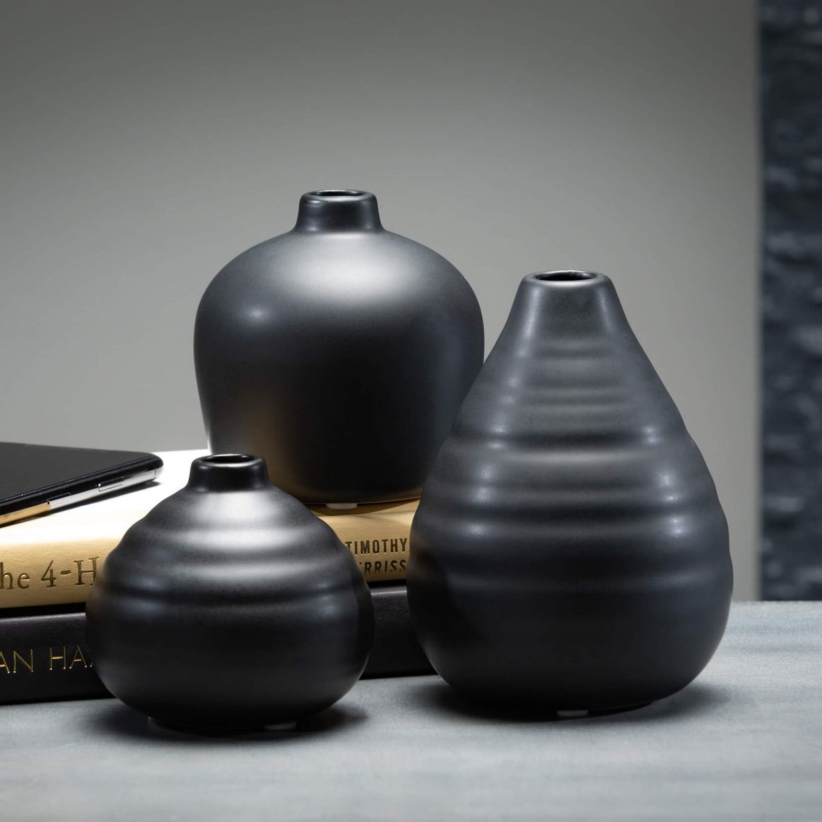 Ebony Compact Vase / Set of 3 - Cloth + Cabin